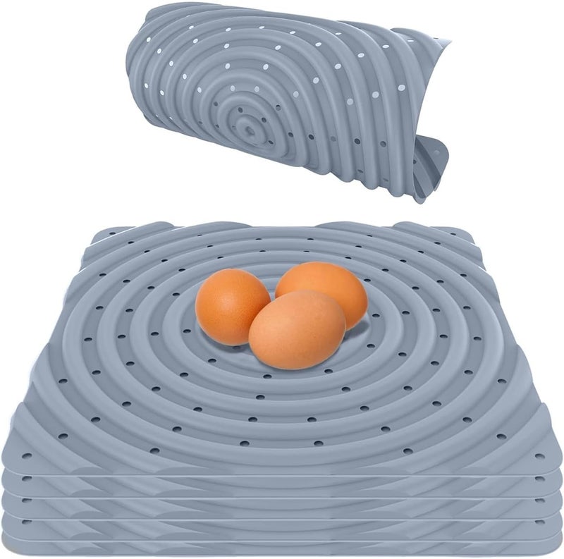 Lil'Clucker Washable Chicken Nesting Pads for Laying Eggs Nesting Pads for Chicken Coop Nesting Chickens Durable Chicken Bedding for Coop, Poultry Nest Box Pads for Chickens (Gray, 6-Pack) - Image 1